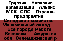 Грузчик › Название организации ­ Альянс-МСК, ООО › Отрасль предприятия ­ Складское хозяйство › Минимальный оклад ­ 1 - Все города Работа » Вакансии   . Амурская обл.,Селемджинский р-н